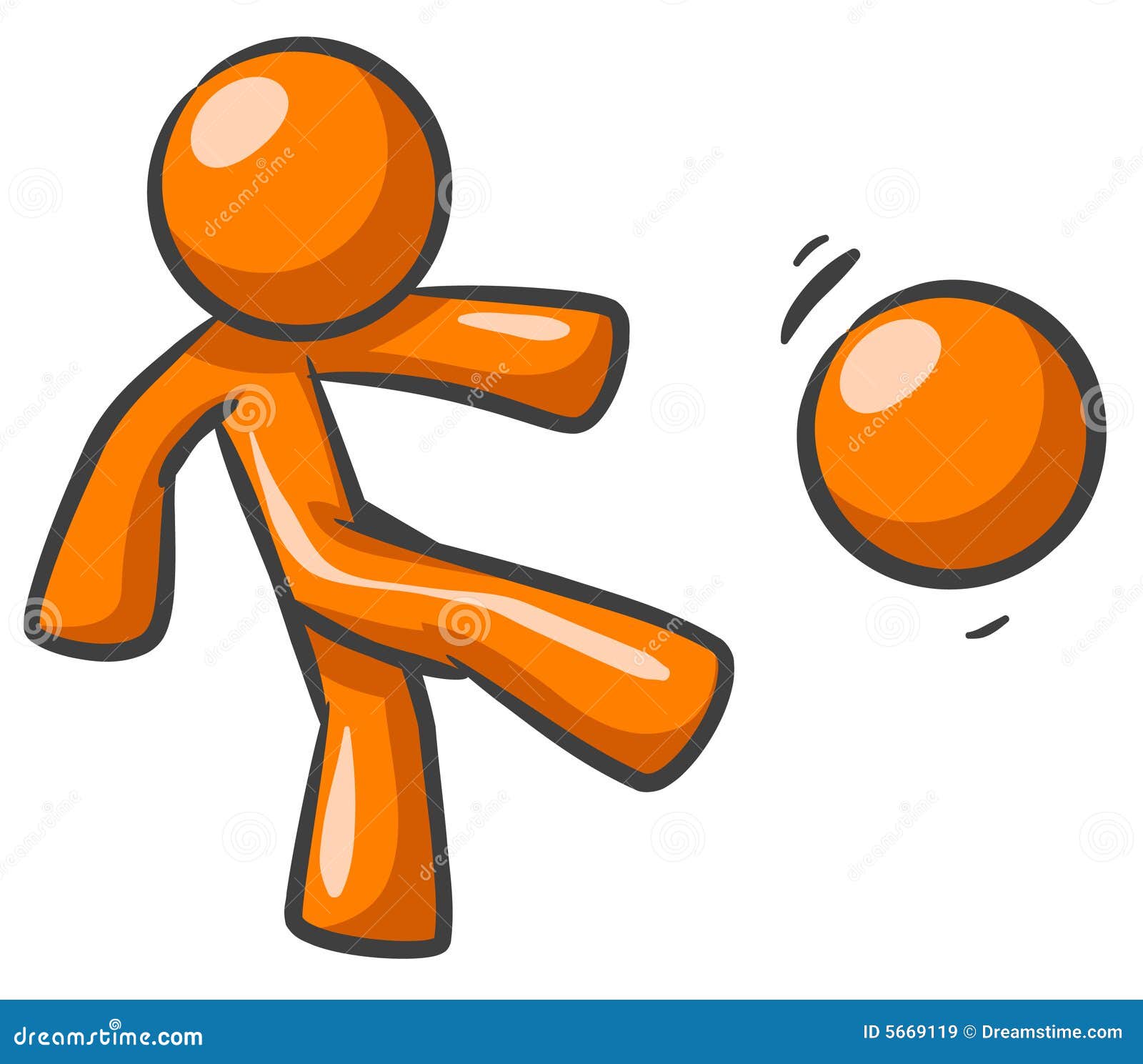  Orange  Man Playing Football Stock Vector Illustration of 