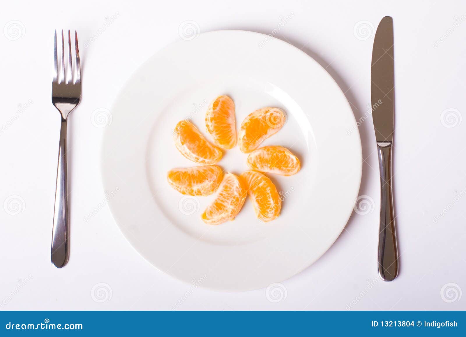 Orange Mandarin on White Plate Stock Photo Image of mandarin, place