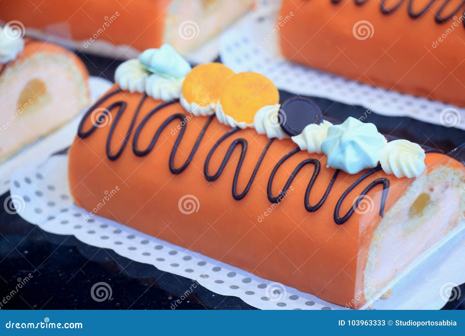 Orange Marzipan Confectionery Stock Image - Image of display, chocolate ...