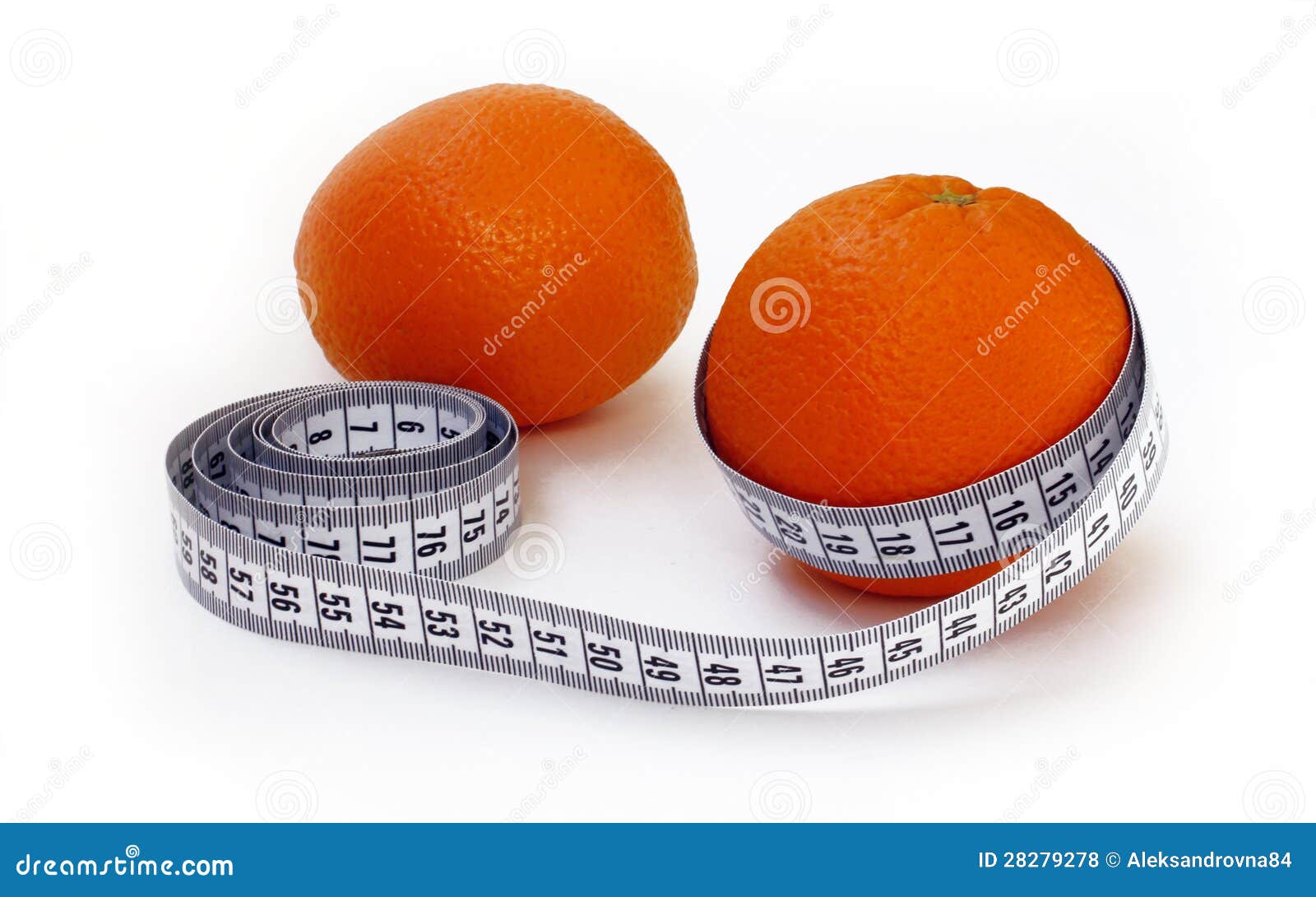 Orange with measuring tape stock photo. Image of loose - 28279278