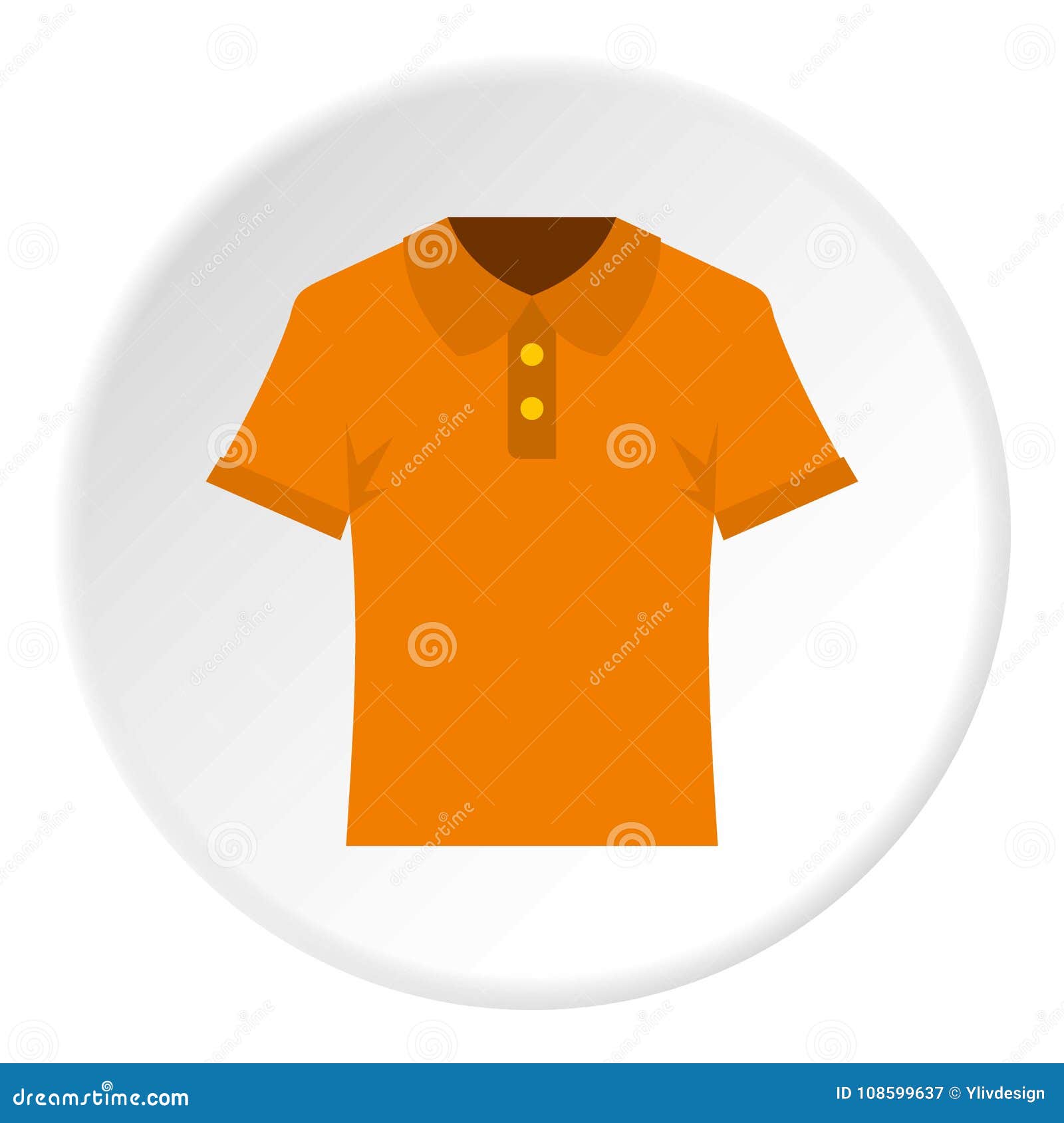 Download Orange Men Polo Shirt Icon Circle Stock Vector ...