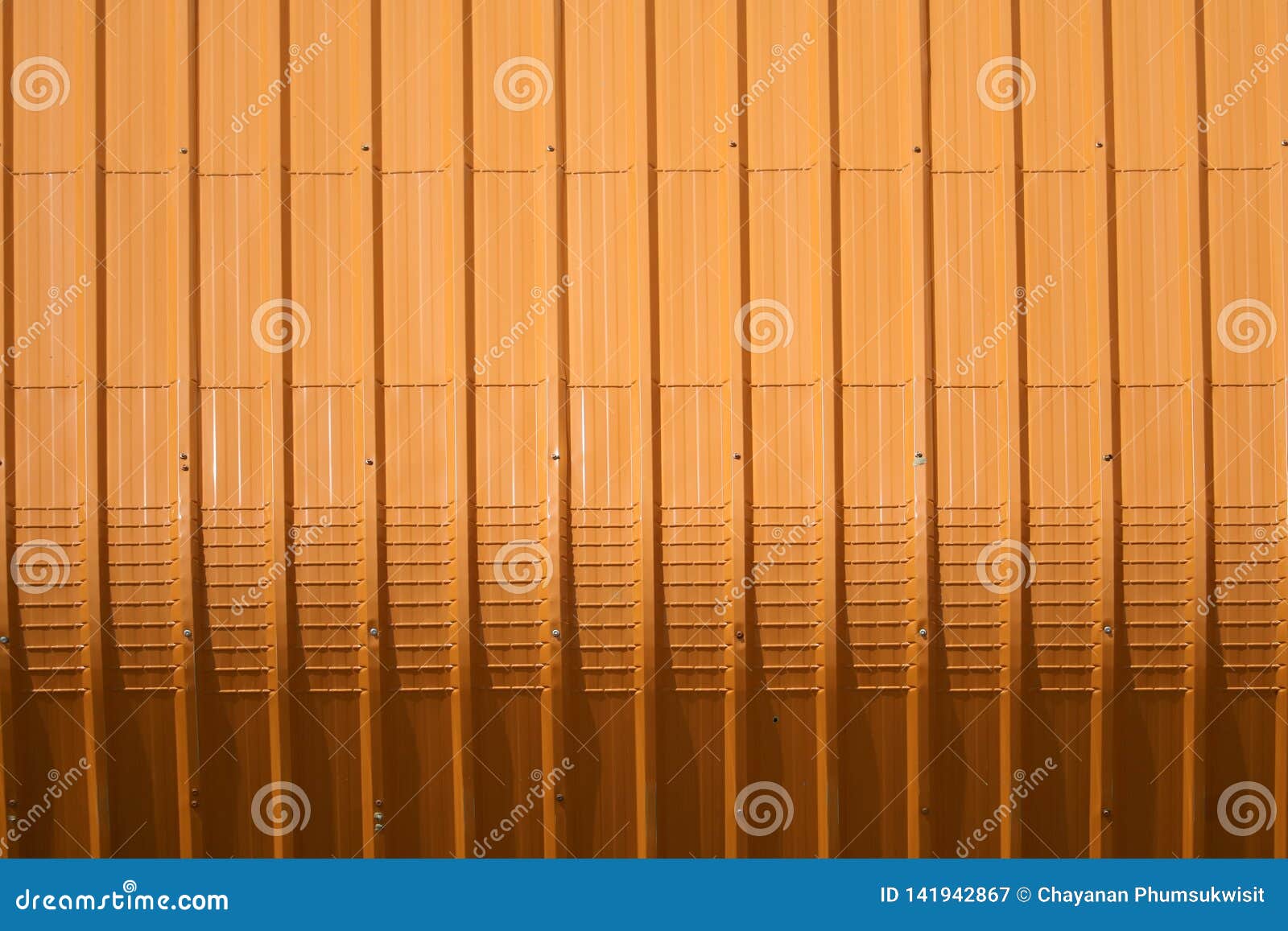 orange metal sheet pattern and vertical line 