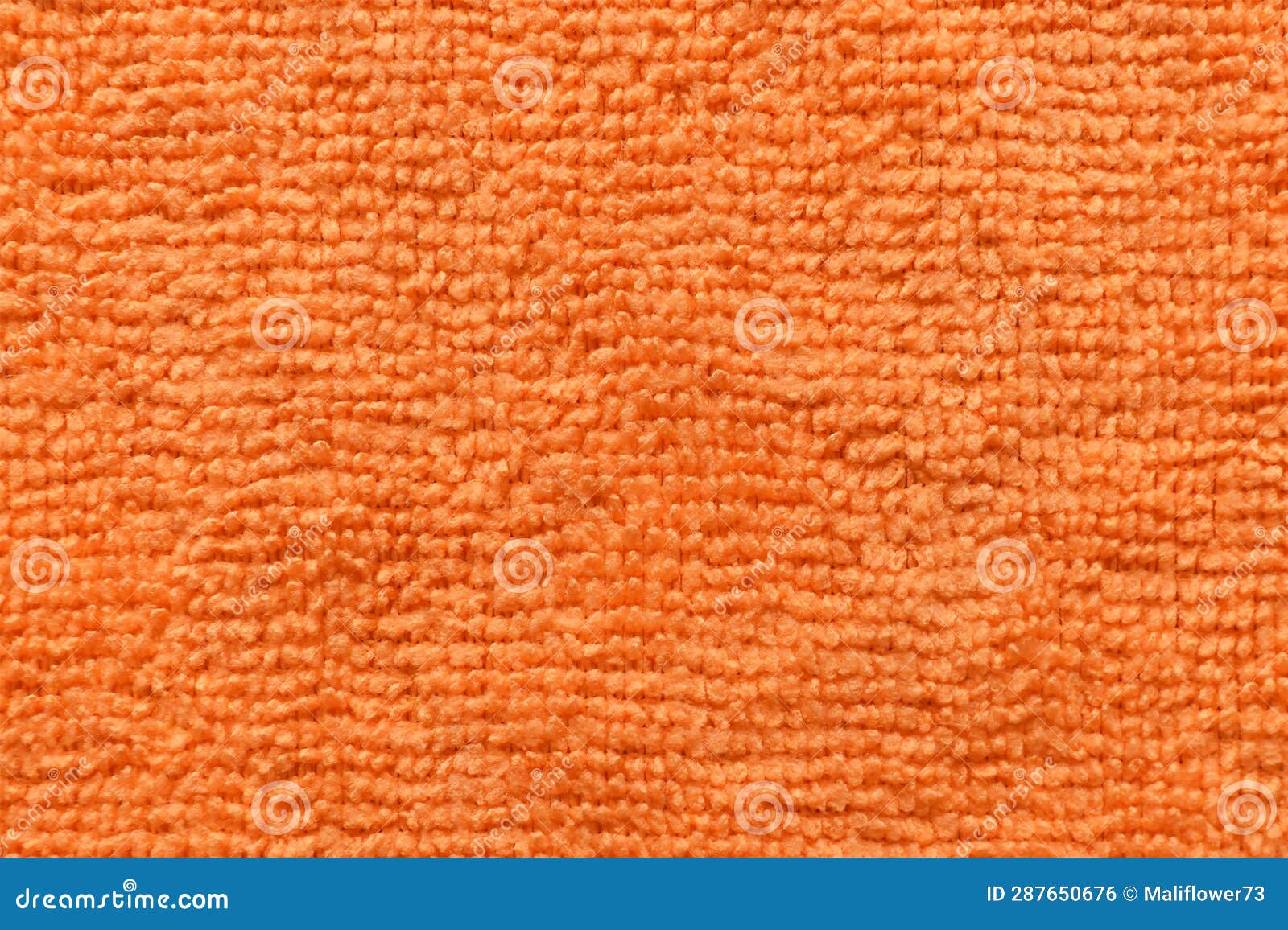 Orange Microfiber Cloth Texture Background. Textile Surface Texture
