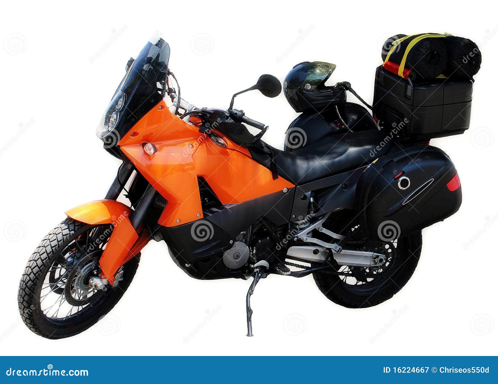 Orange Motorcycle Royalty Free Stock Photography - Image: 16224667