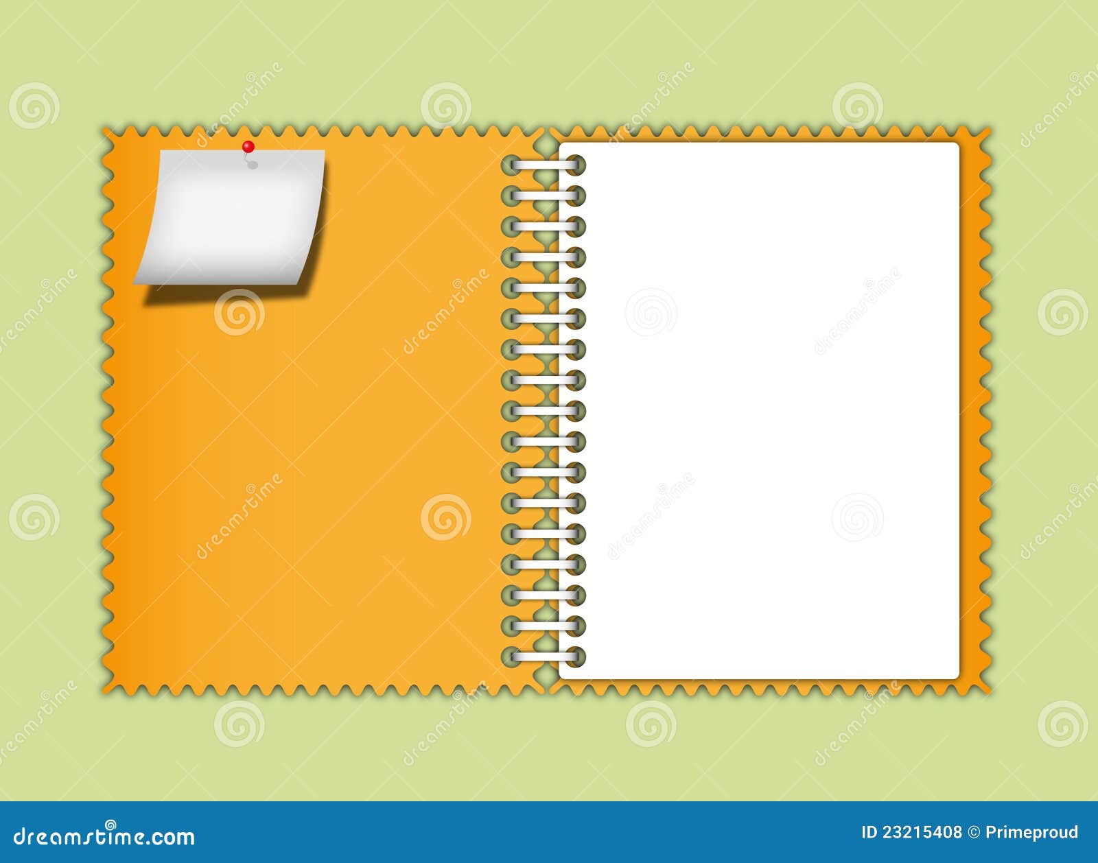 Orange Notebook Zigzag Border Royalty Free Stock Photos - Image: 23215408