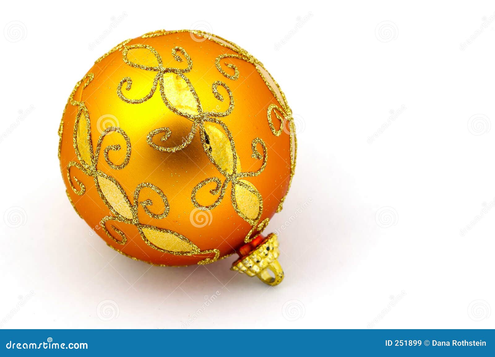 Orange Ornament stock image. Image of holiday, hang, glass - 251899