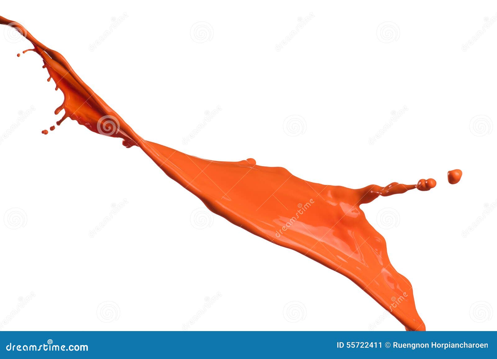 Orange Paint In Water Stock Photography 55722302