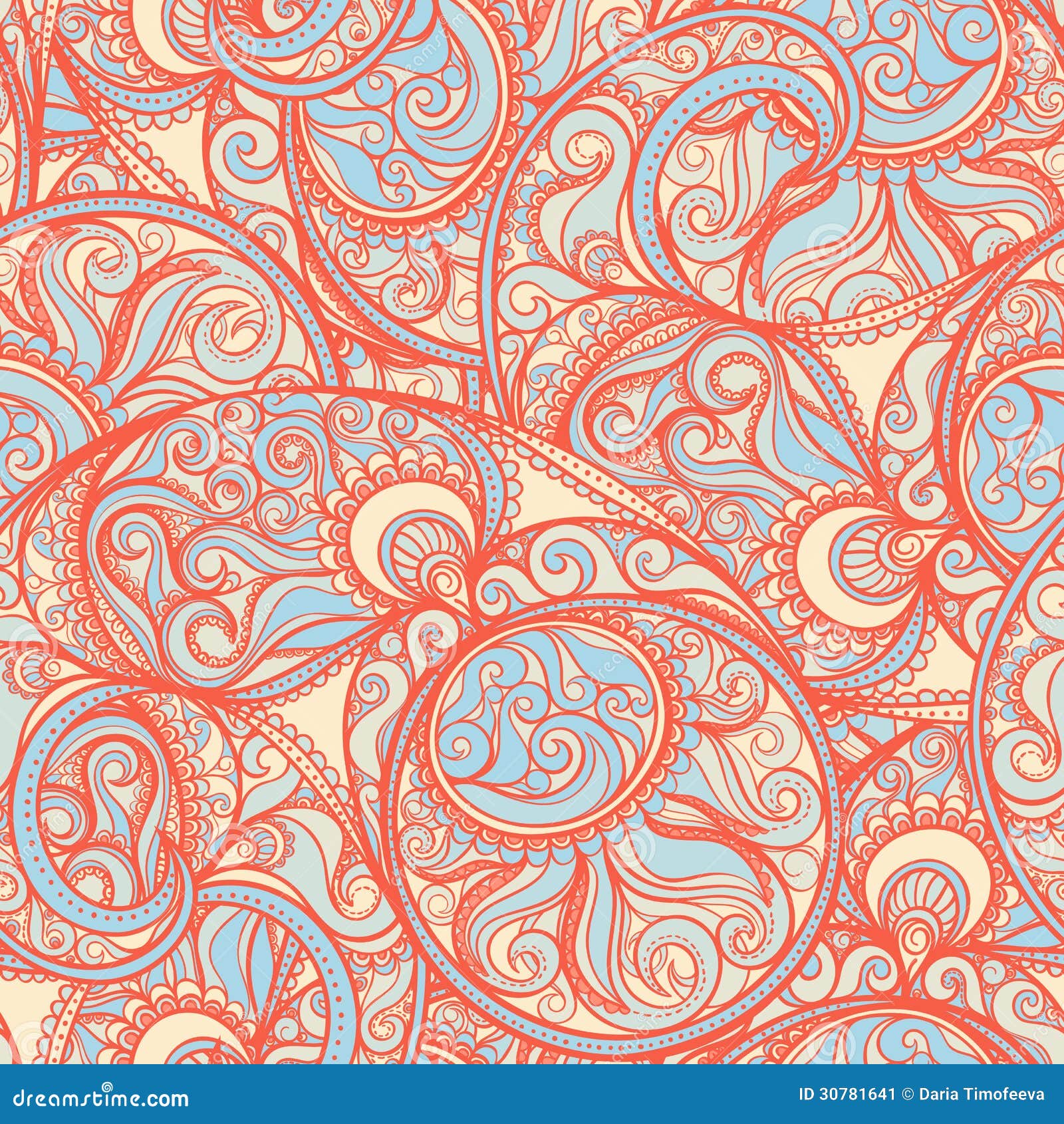 Orange paisley pattern stock vector. Illustration of drop - 30781641