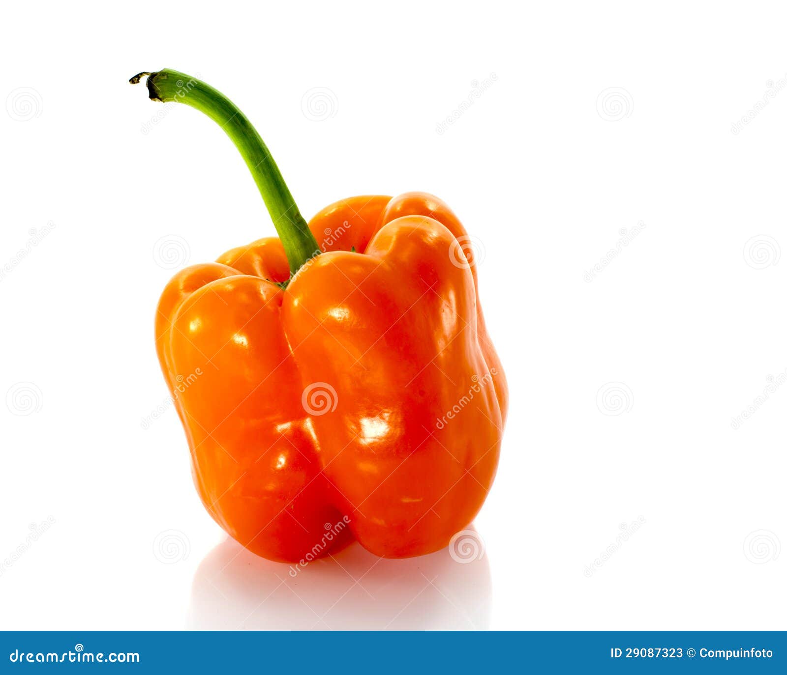 Orange paprika fruit stock image. Image of white, ingredient 29087323
