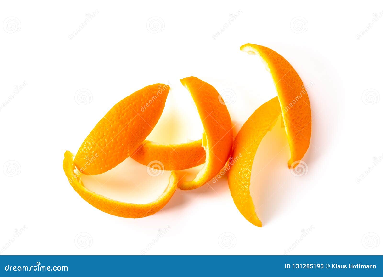 Orange Peel Isolated On White Background Stock Image Image Of