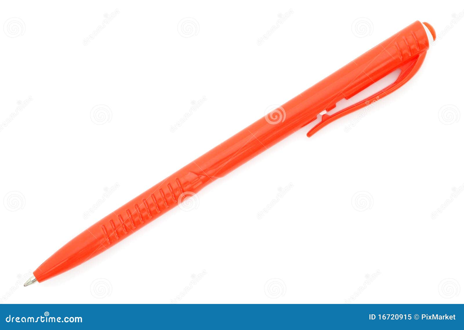 Orange pen stock image. Image of background, instrument 16720915