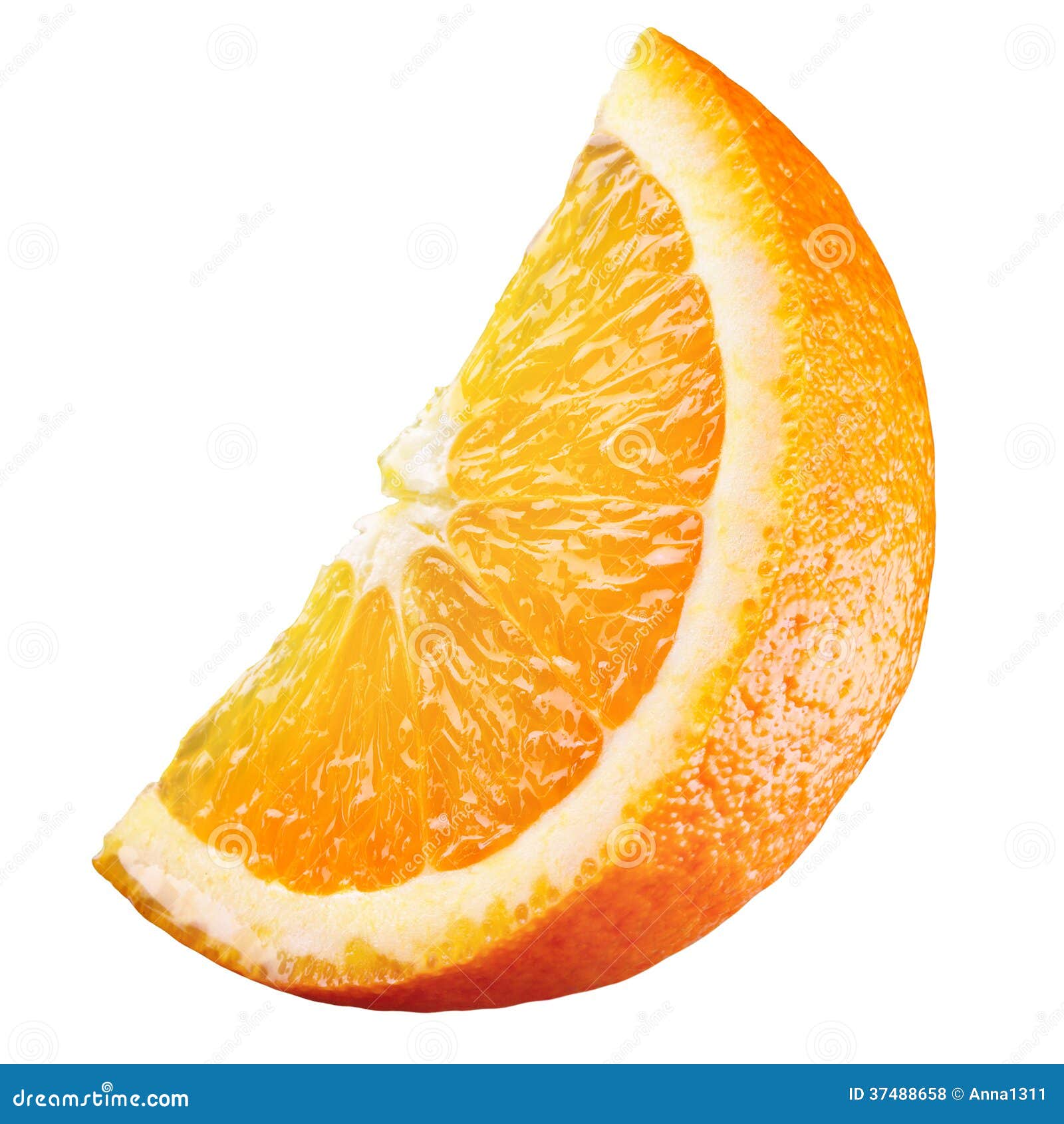 Orange. Piece of Fruit Isolated on White Stock Photo Image of juice, isolated 37488658