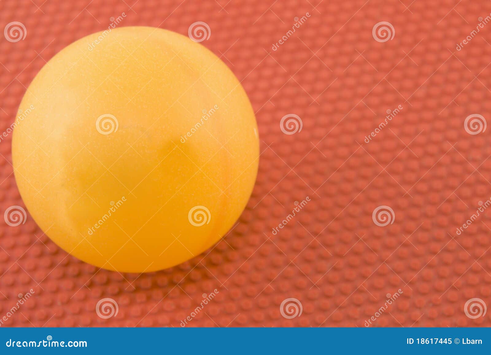orange ping pong ball