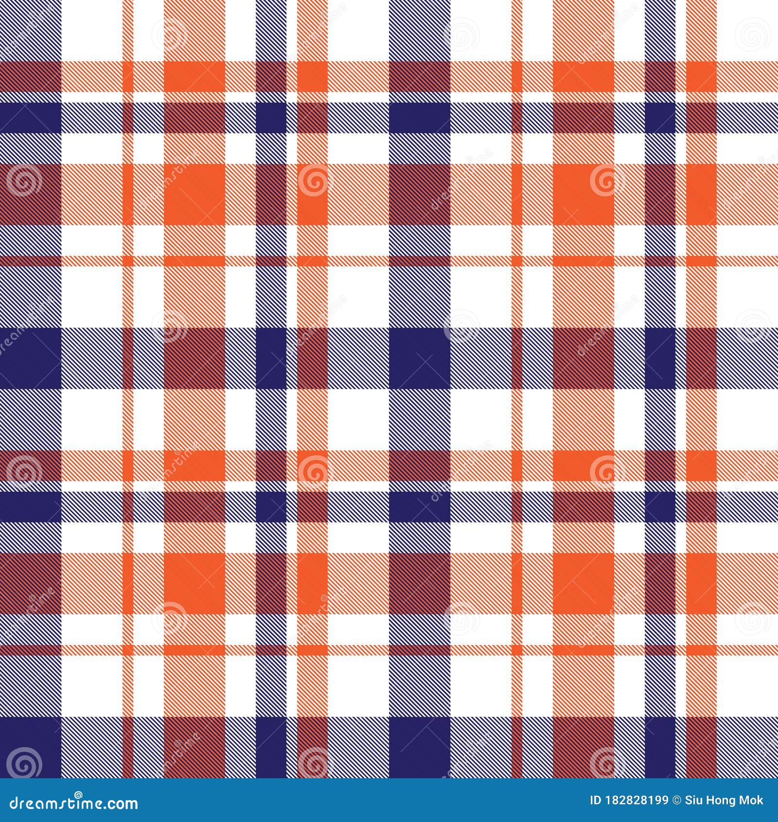 Orange plaid fabric