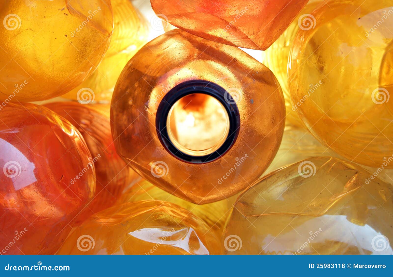 Orange plastic bottles stock photo. Image of environment 25983118