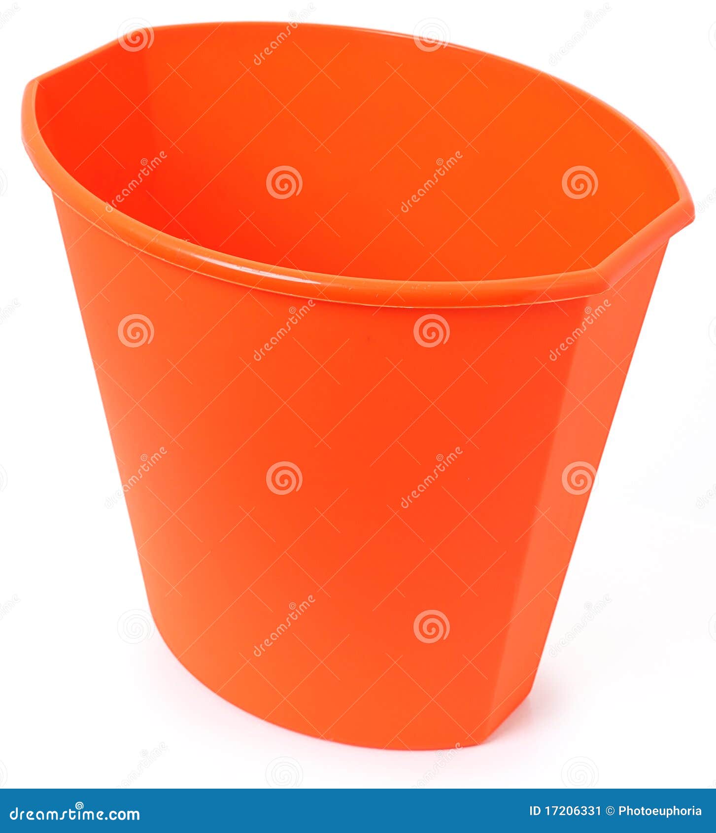 Orange Plastic Garbage Bin stock image. Image of small 17206331