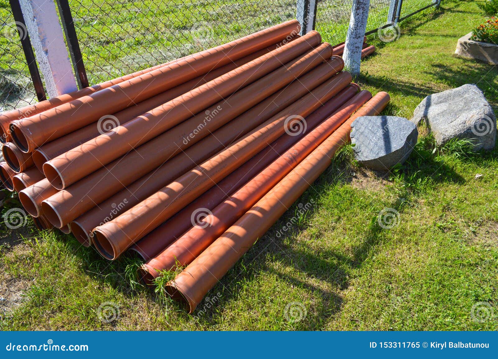 Orange Plastic Industrial Polypropylene Thick Plumbing Pipes with Large