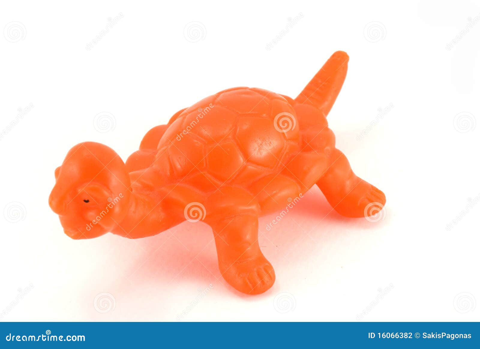 Orange plastic turtle toy stock photo. Image of isolated 16066382