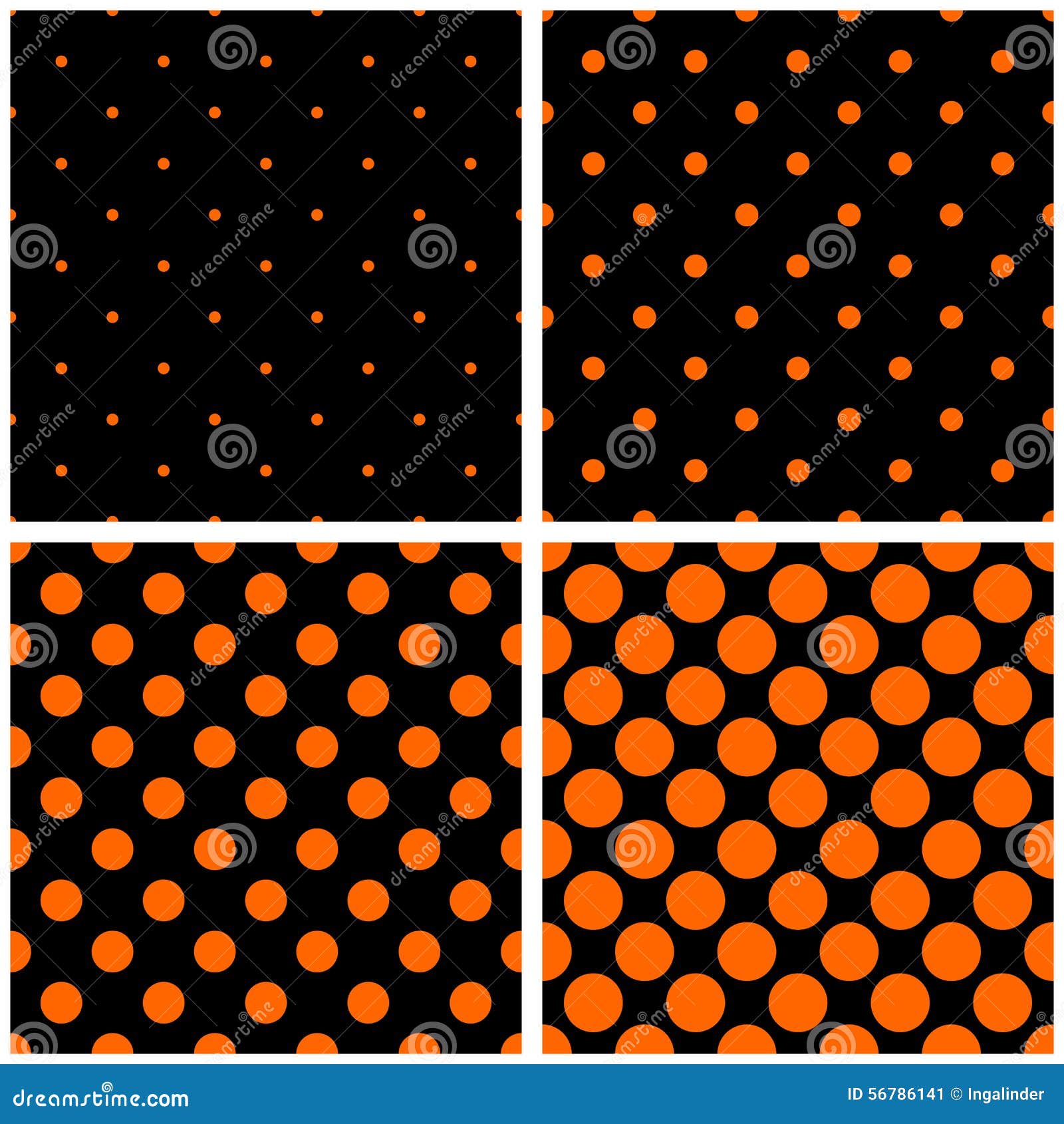 Printable Orange Polka Dot Background