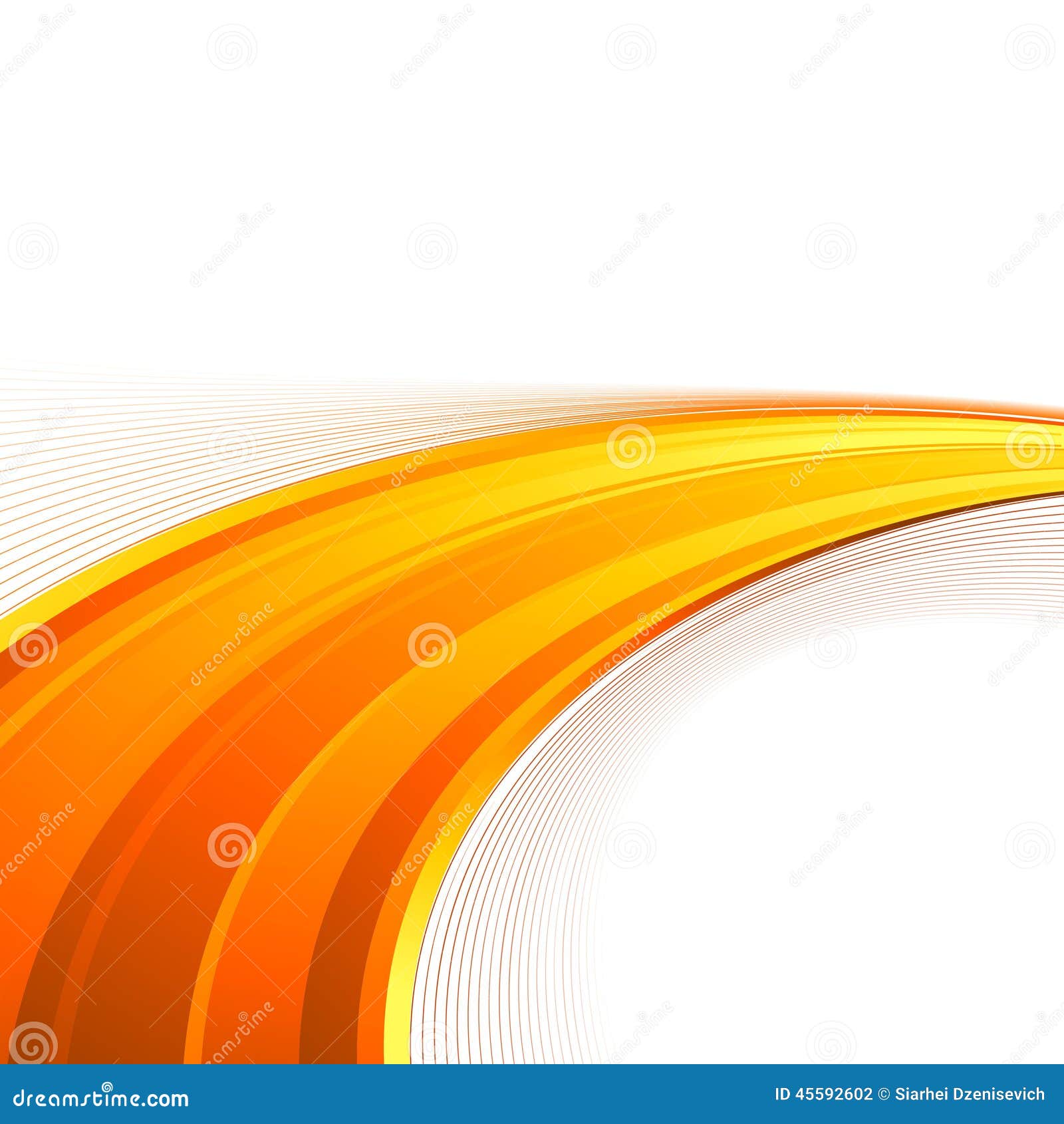 orange power swoosh wave folder template