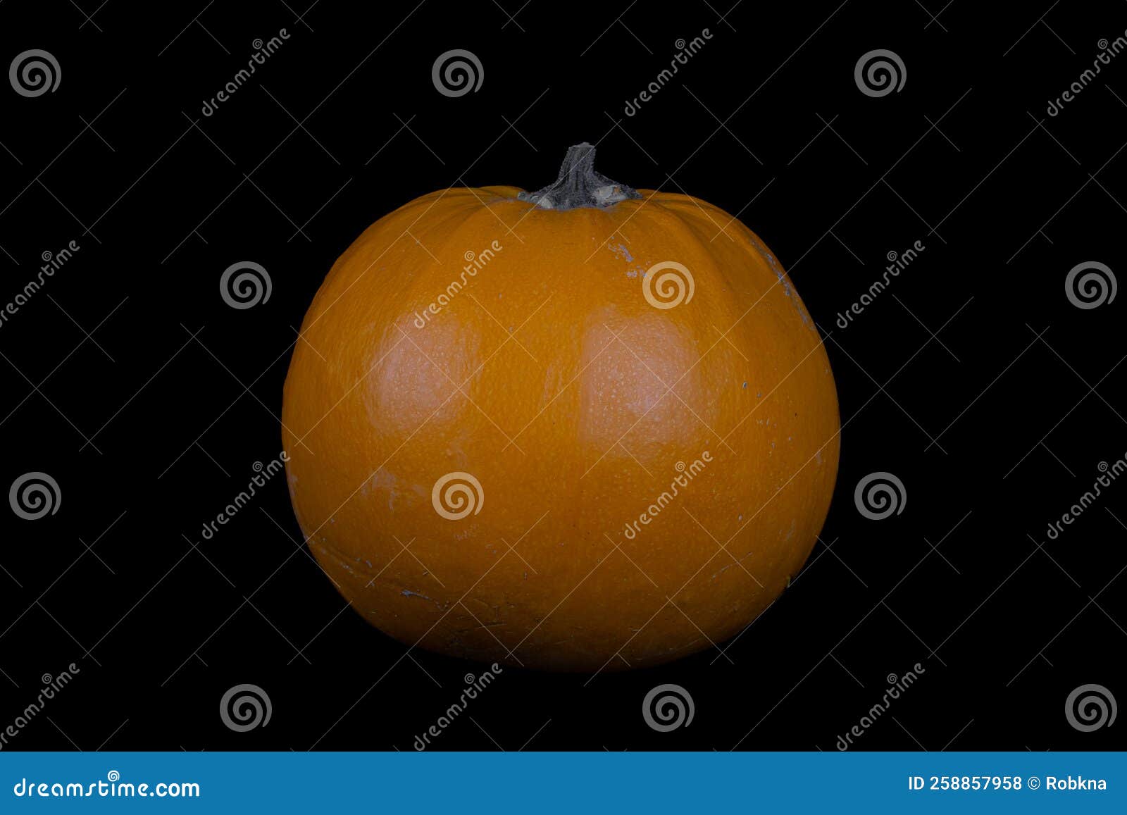 Orange Pumpkin Isolated on Black Background Stock Photo Image of
