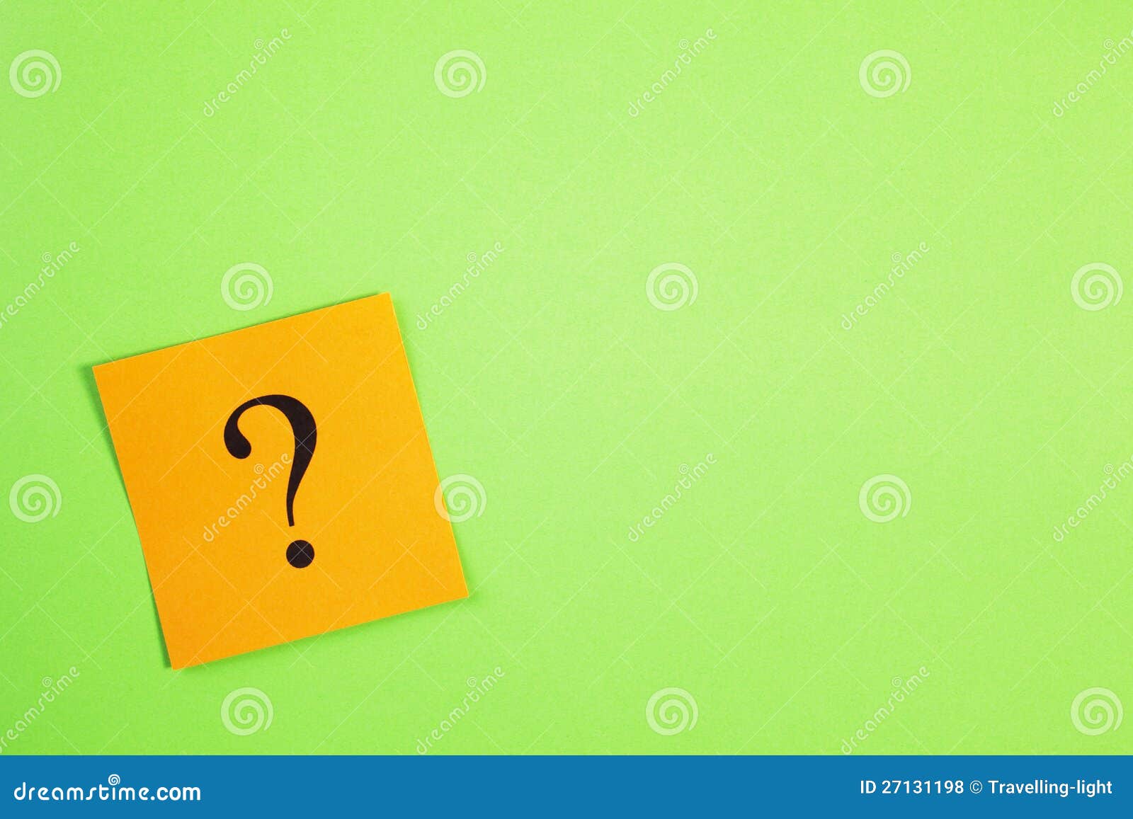 Orange Question Mark On Green Background Stock Photo Image 27131198