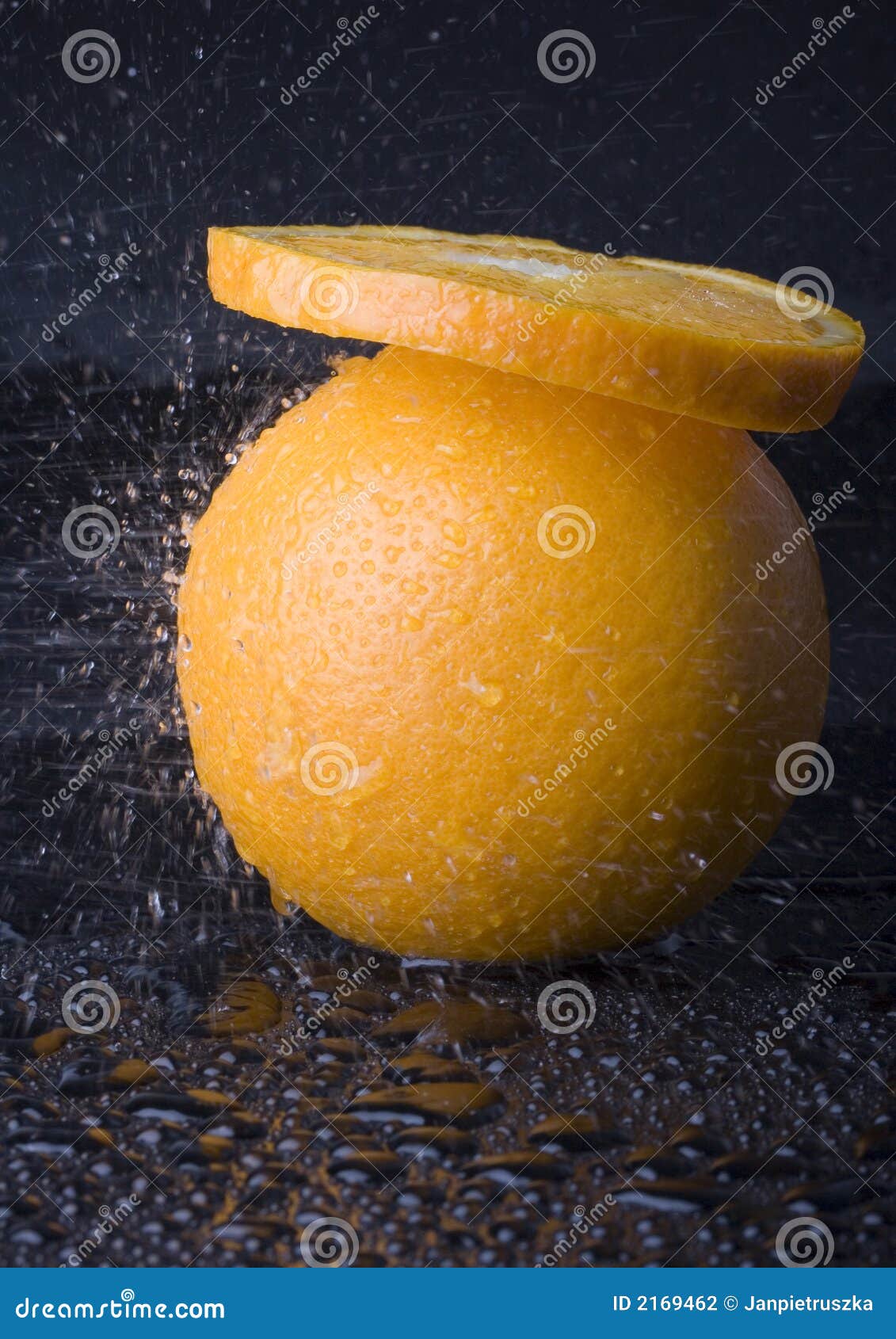 Orange in rain stock photo. Image of clean, fleshy, ingredient 2169462