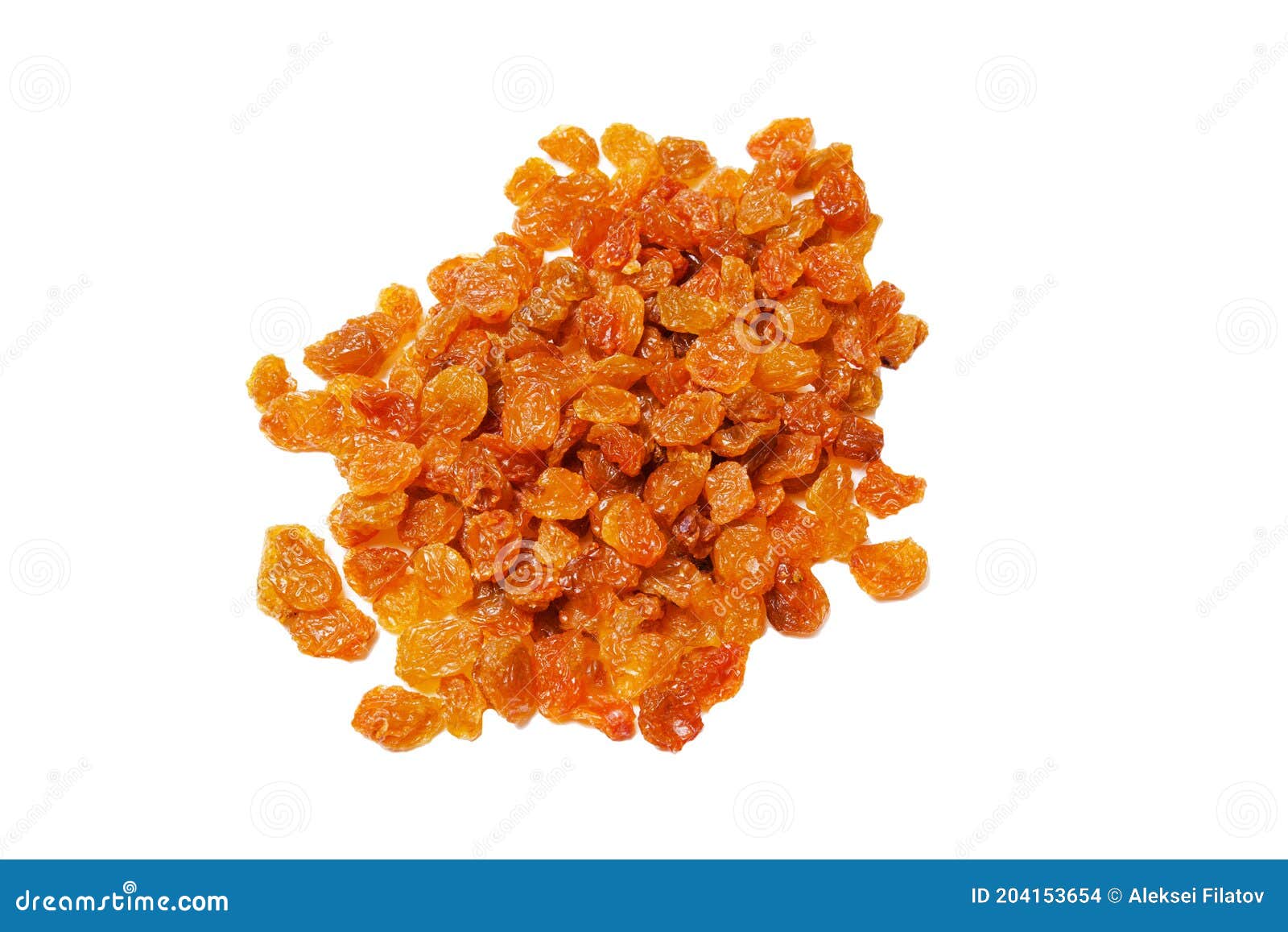 Orange Raisins Isolated on a White Background Stock Photo - Image of ...