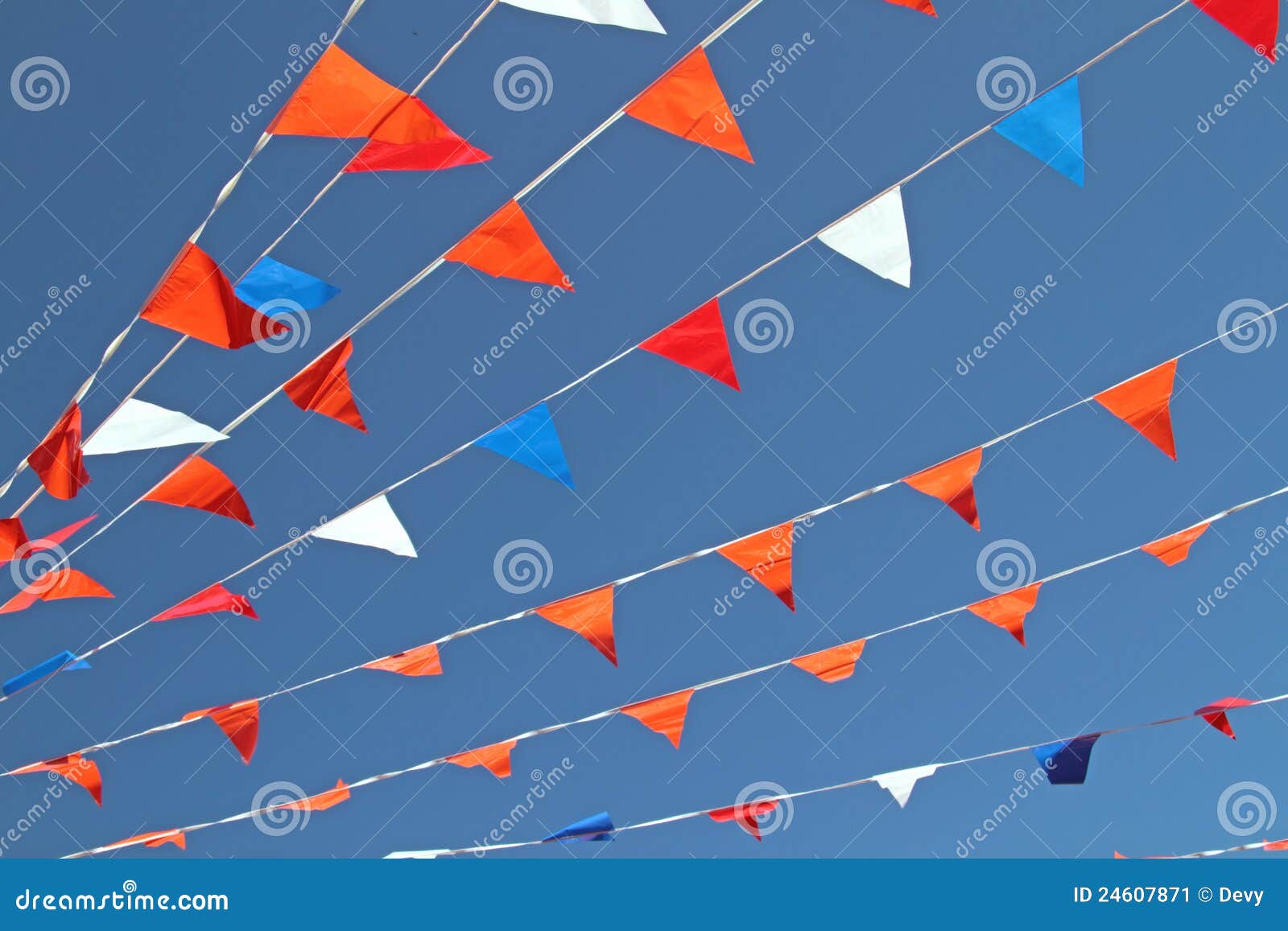Orange, Red, Blue and White Flags Stock Image Image of competition