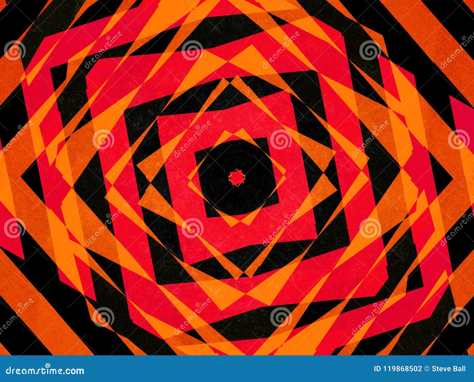 Orange and Red Diamond Shapes Background Stock Illustration