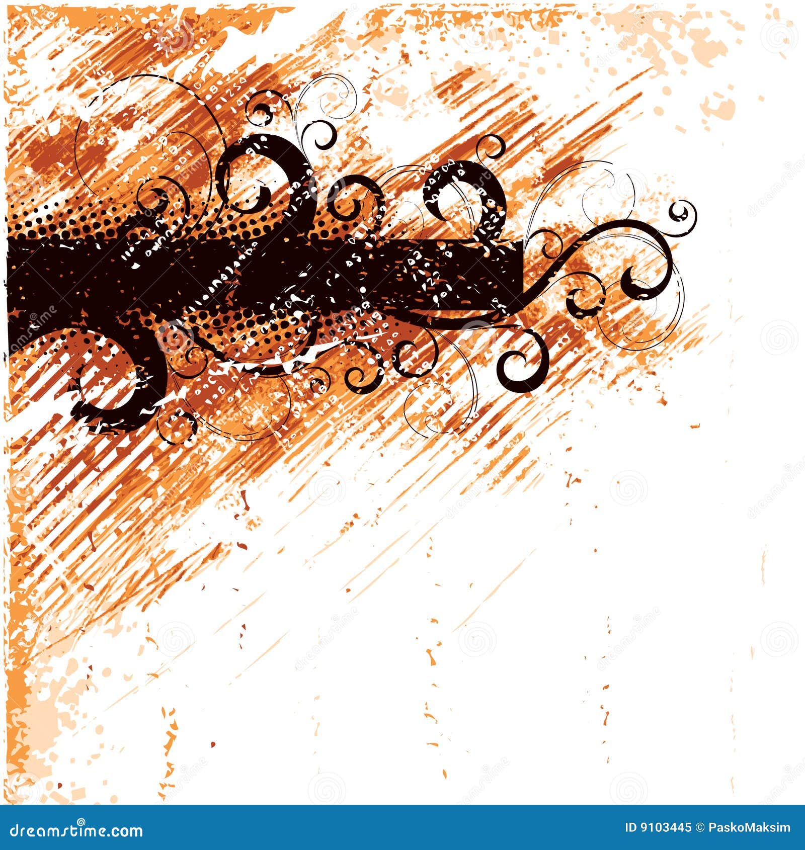 Orange retro illustration stock vector. Illustration of circular 9103445