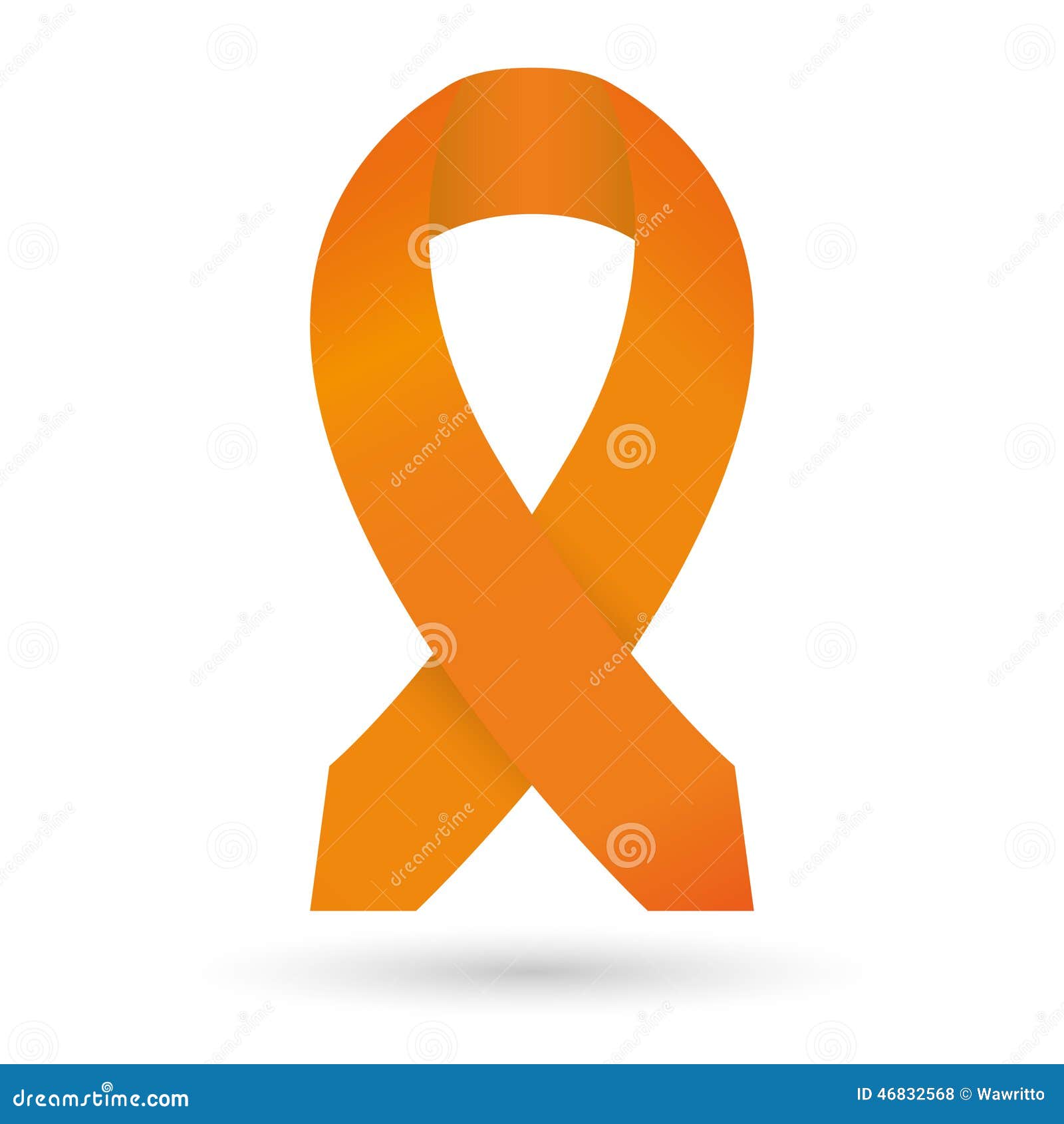 Orange Ribbon. Leukemia Awareness Stock Vector - Illustration of