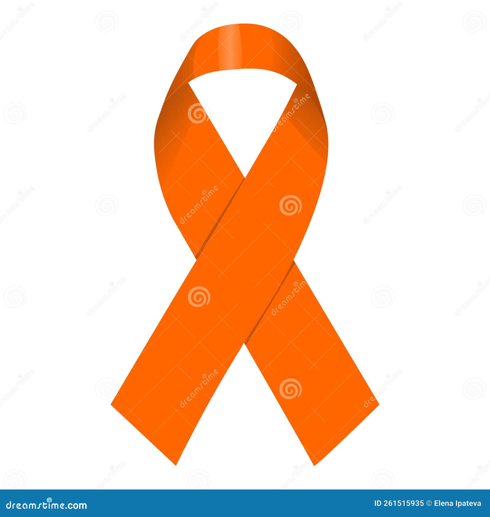 Orange ribbon a symbol leukemia Royalty Free Vector Image