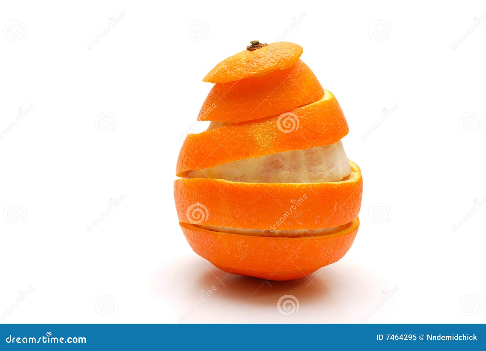 Orange and Rind Cutout in Spiral Form Stock Image Image of isolated