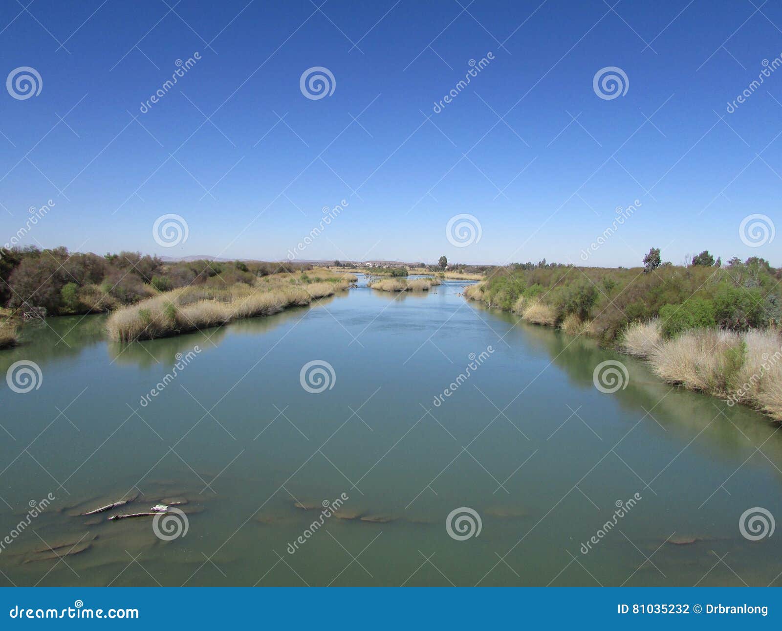 Orange River in Upington Northern Cape Province of South Africa Stock
