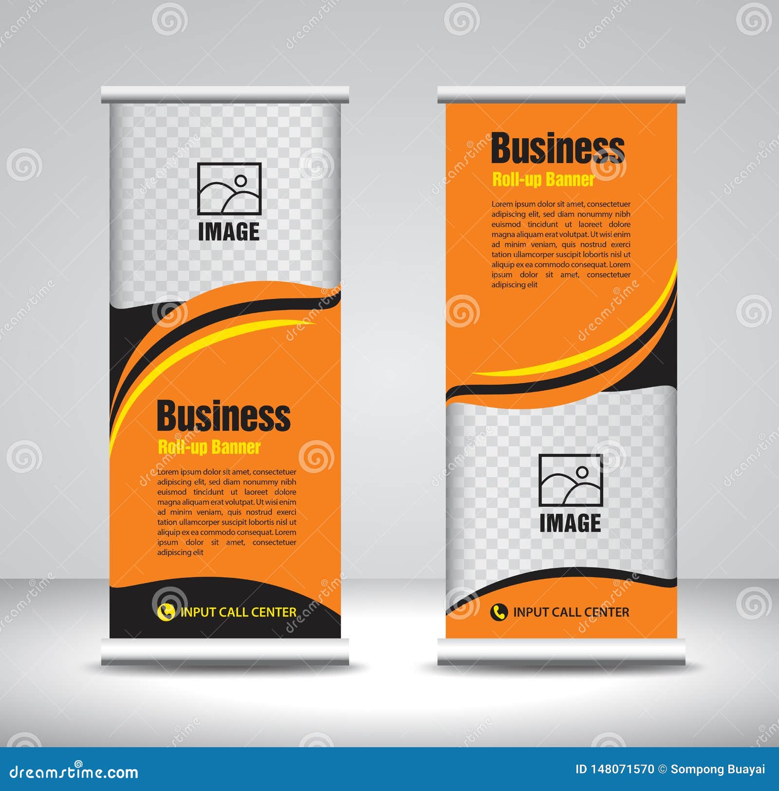 Vertical Roll Up Banner Template Design