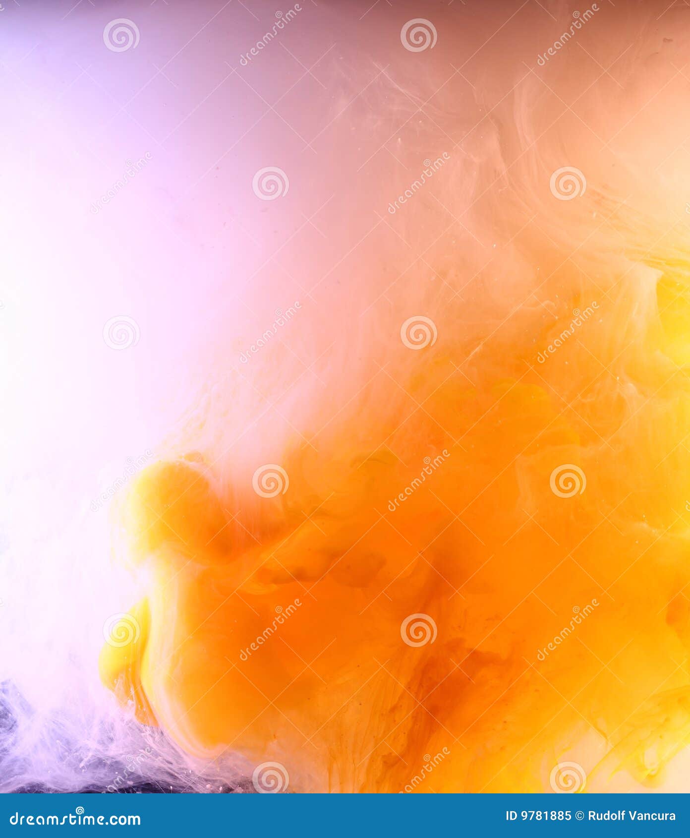 Orange and Rose Paint Cloud Stock Image Image of blends, bold 9781885