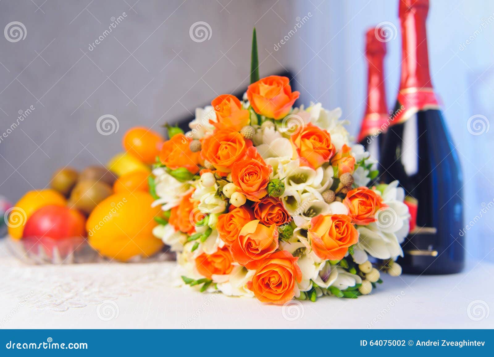 Orange Roses Bouquet stock photo. Image of arrangement 64075002