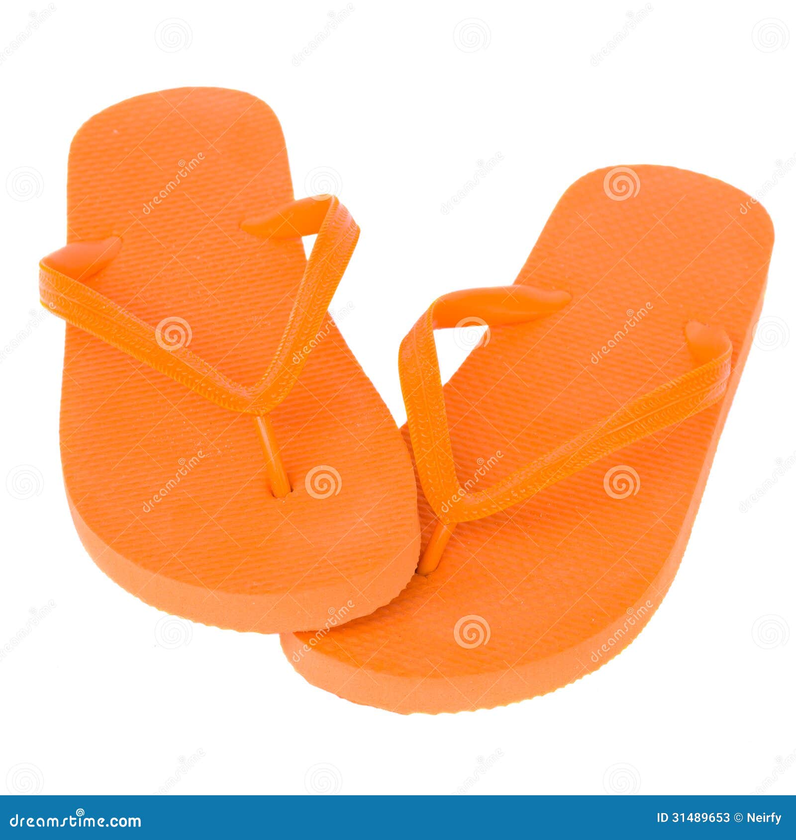 Orange sandals stock image. Image of color, flops, comfortable - 31489653