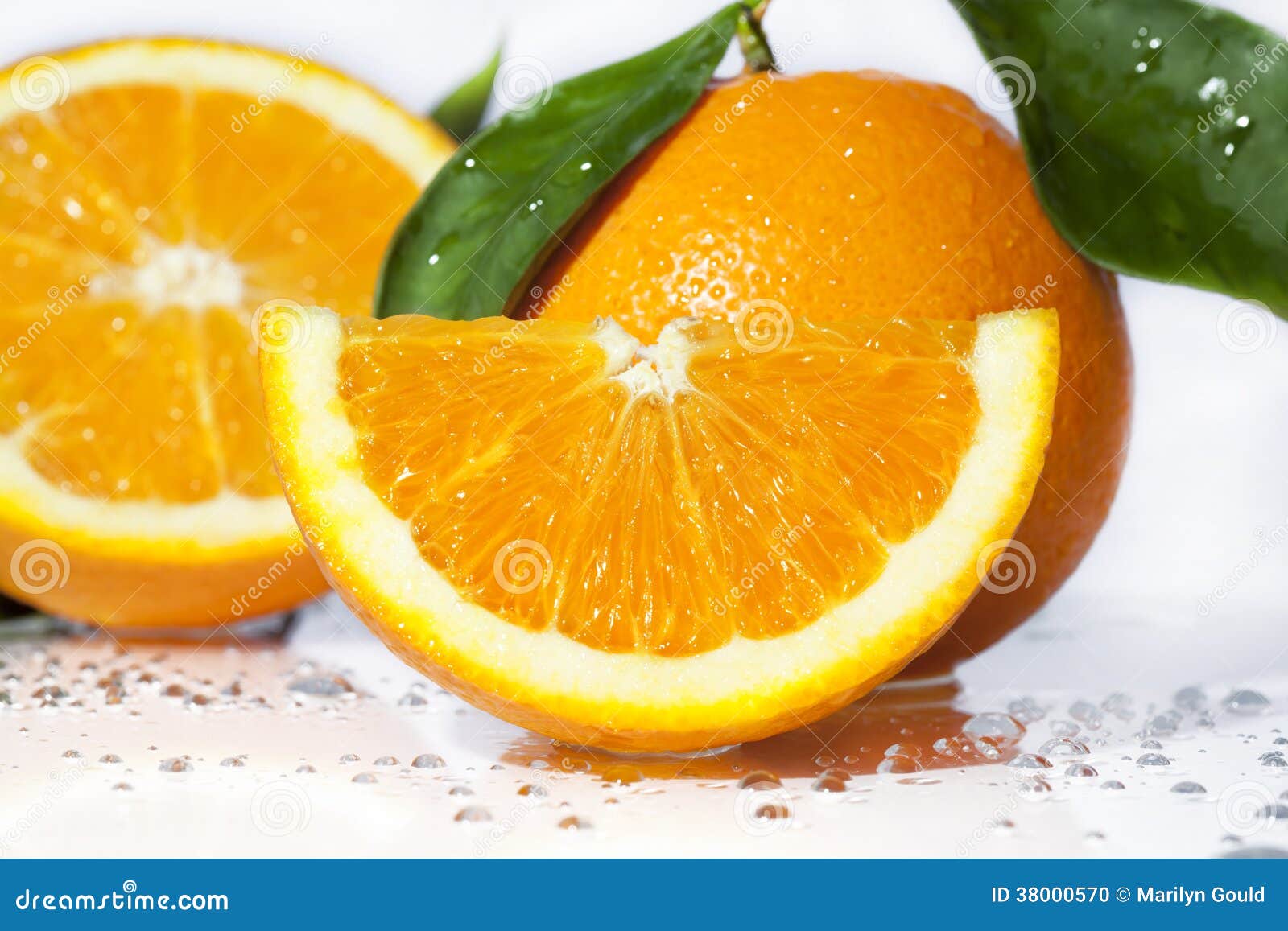 orange segment and oranges