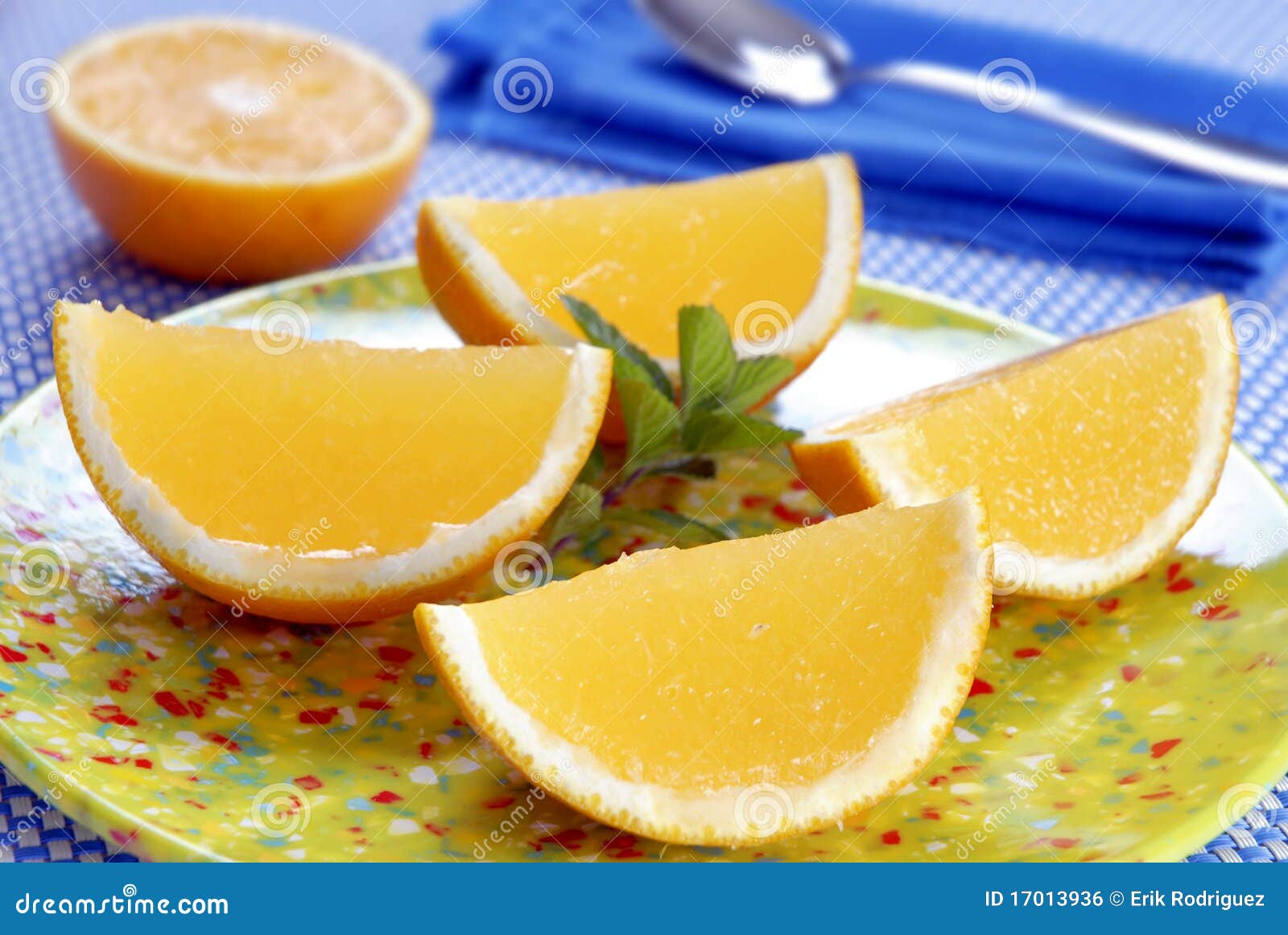 Orange shape jelly dessert stock photo. Image of health 17013936