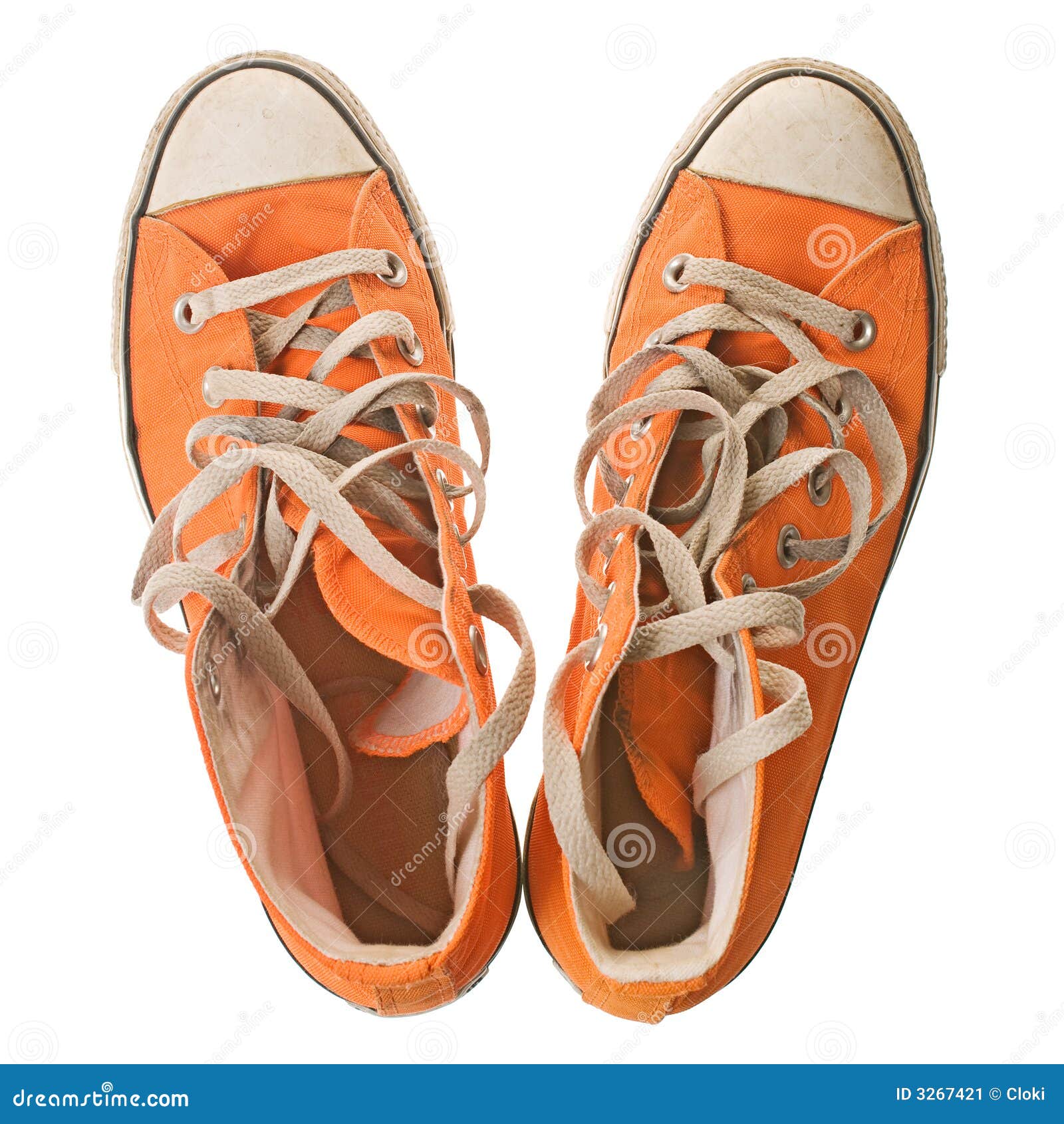 Orange Shoe, Isolated on White Stock Image Image of human, funky 3267421