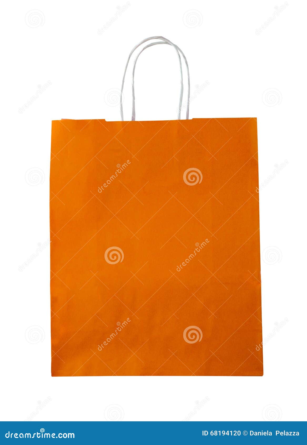 Orange shopping bag. stock photo. Image of advertisement 68194120