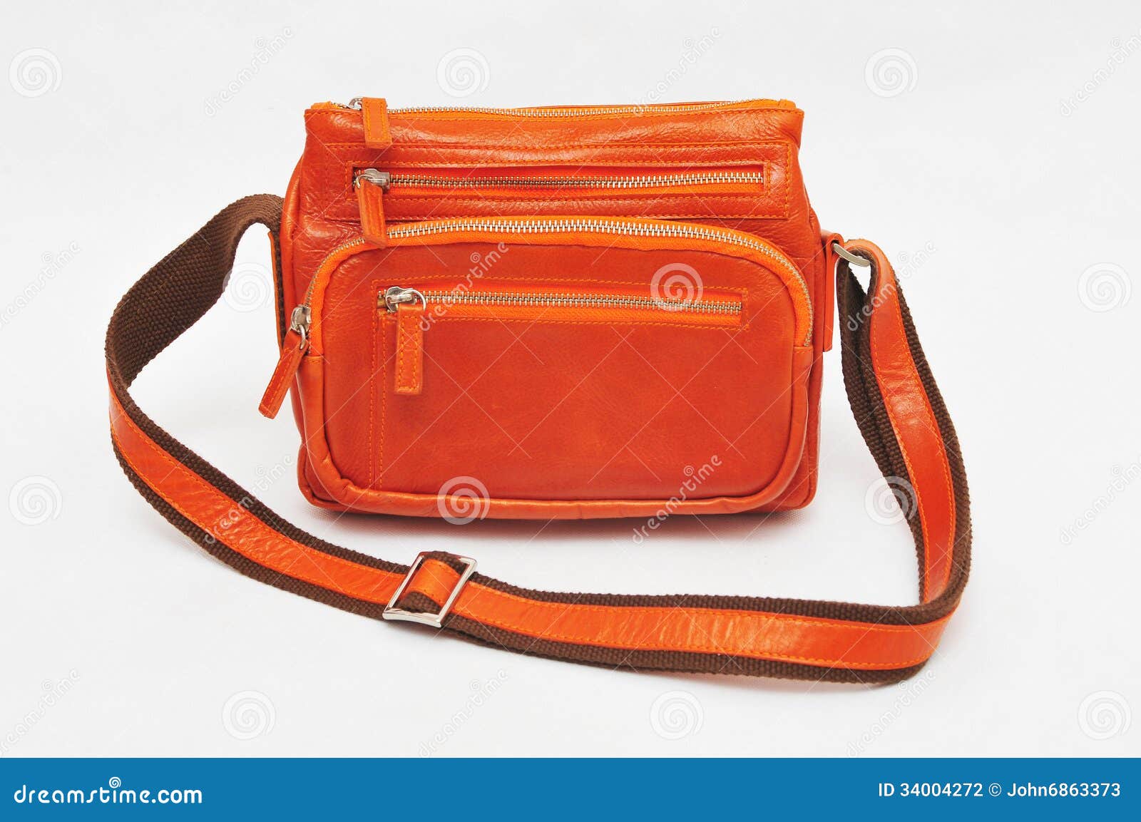 Orange Shoulder bag stock photo. Image of color, black 34004272