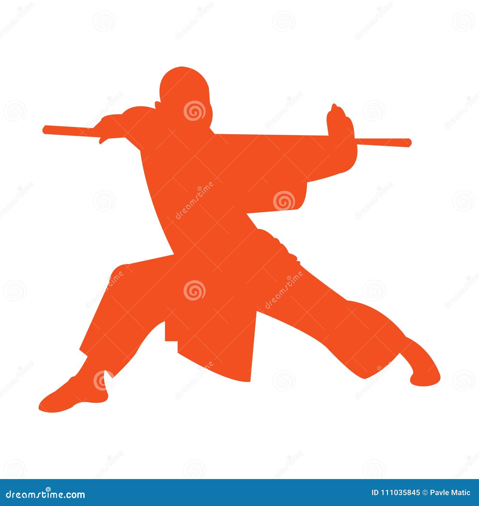 shaolin monk kung fu silhouette