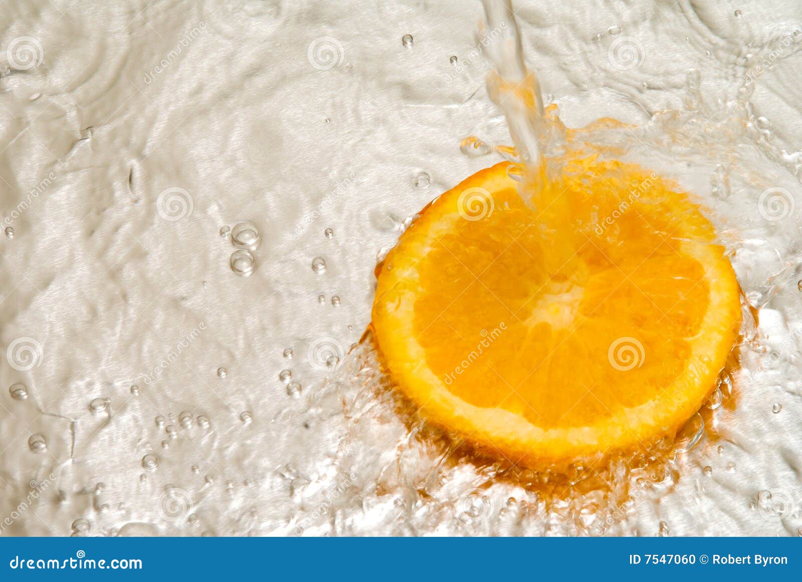 Orange Slice Under Water Stream Stock Photo Image of drink, stream