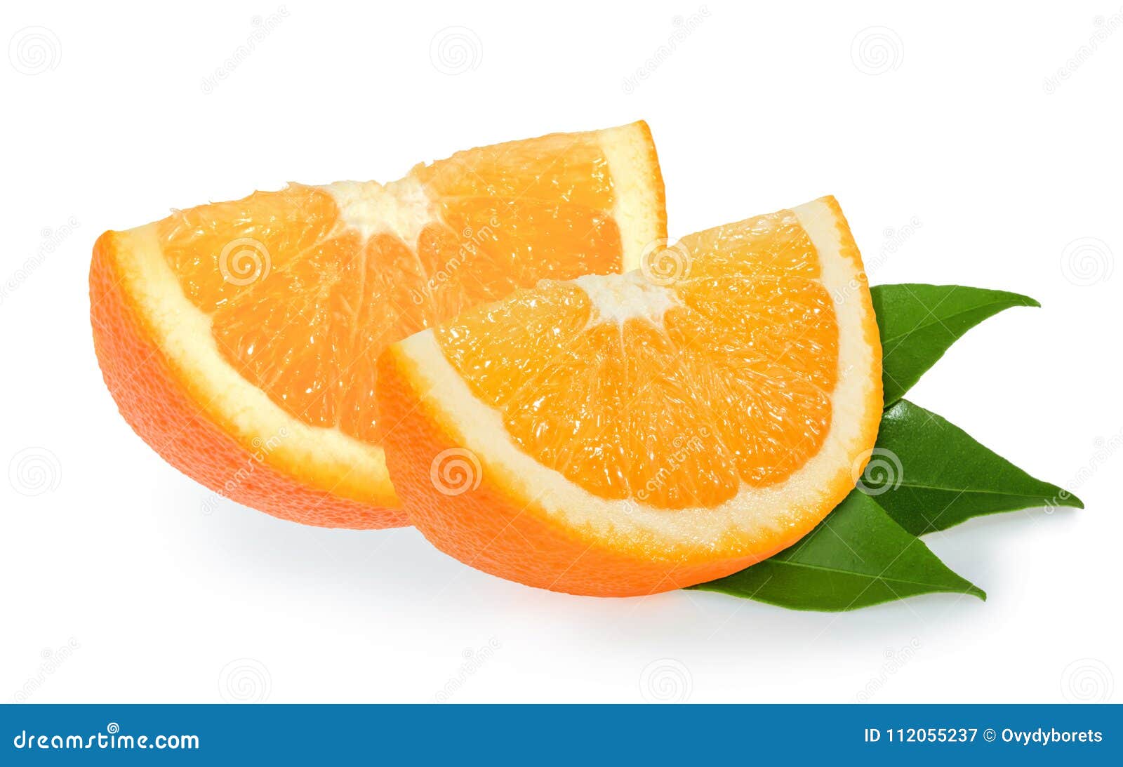 orange slices  on white