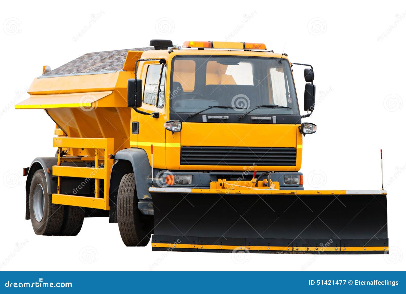 Orange snow plow truck stock image. Image of blizzard 51421477