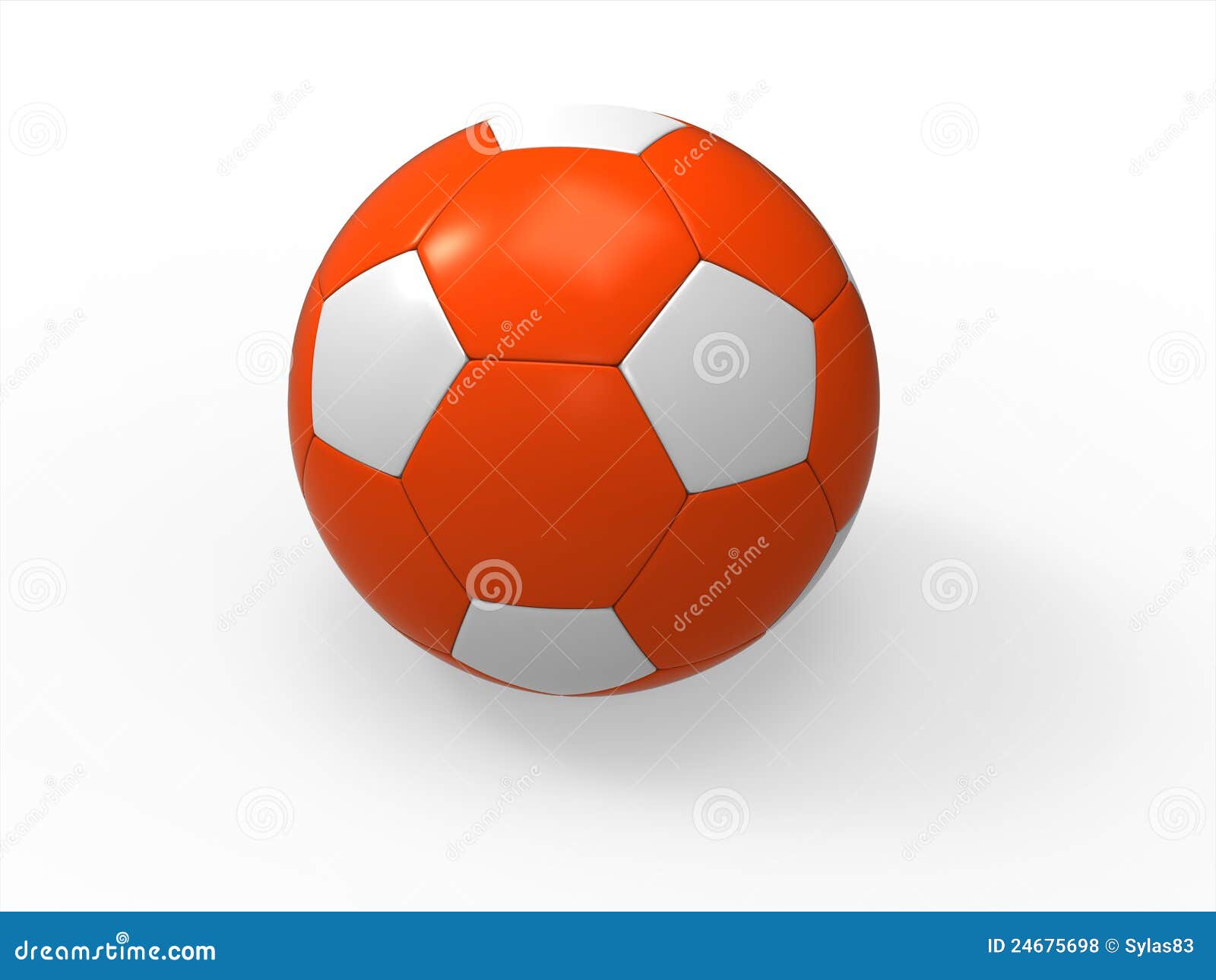Orange Soccer Ball On White Background Royalty Free Stock Photos