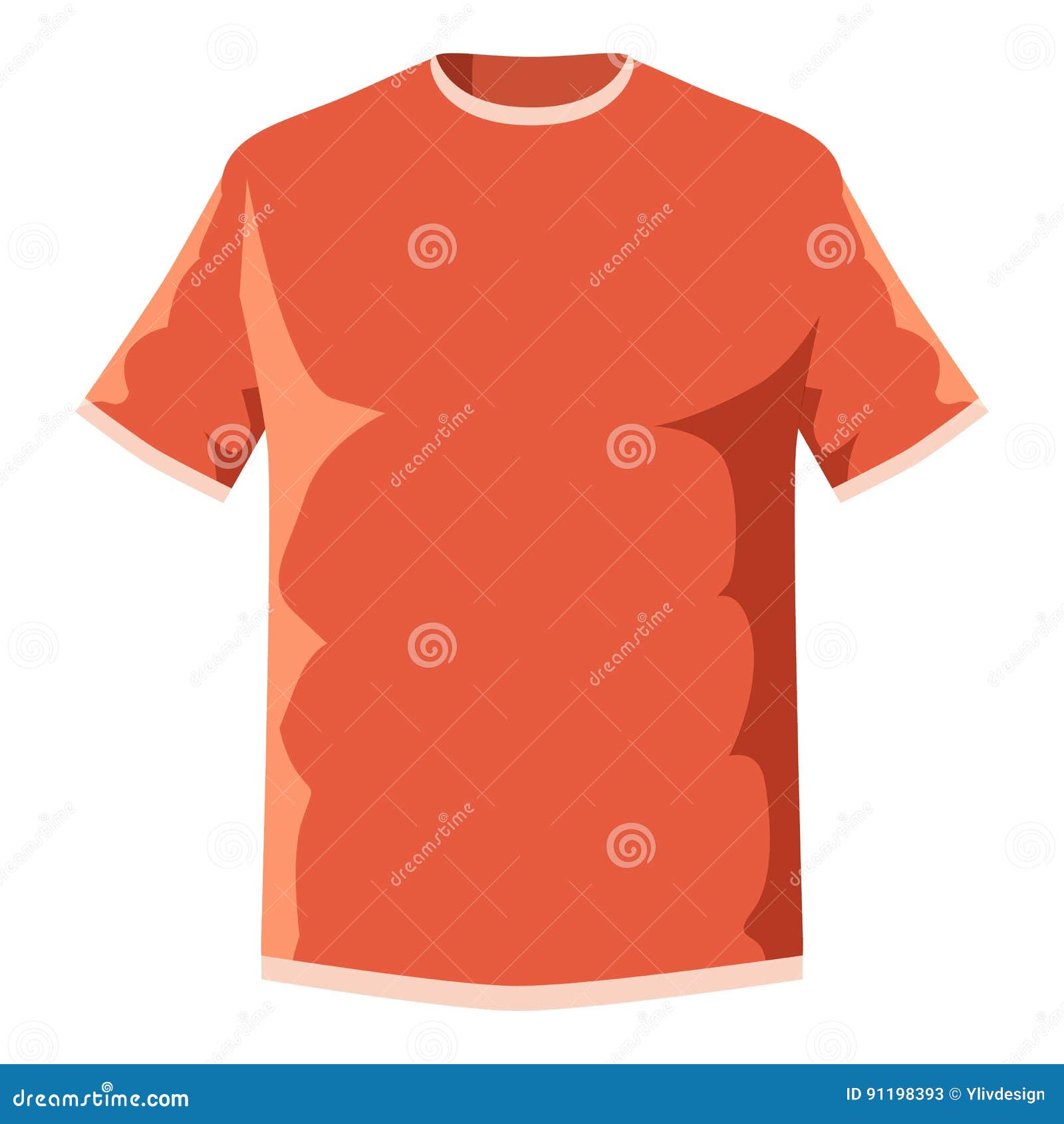 Download Orange Soccer Shirt Icon, Cartoon Style Stock Vector ...